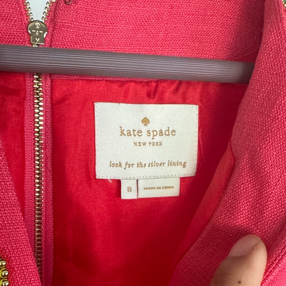 kate spade Coral Sleeveless Embellished A-Line Dress - Picture 6 of 12